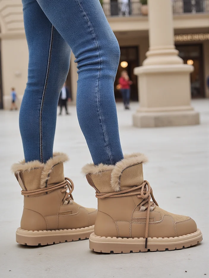 Royalfashion Ženske vezene snežne čevlje Viovi