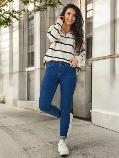 Royalfashion bombažne skinny jeans za ženske