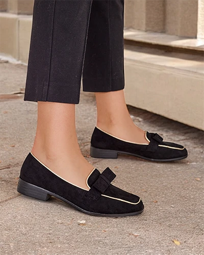 Royalfashion Ženske mokasinke s mašnom Refenni