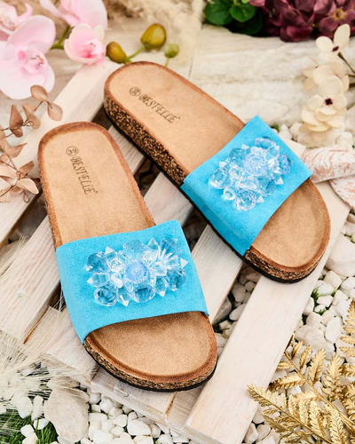 Royalfashion Ženske japonke Villo s kamenčki