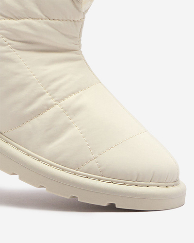 Royalfashion Beżowe damskie buty a'la śniegowce Amirfu