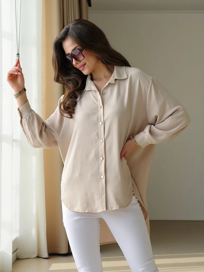 Royalfashion Dolga ženska oversized srajca