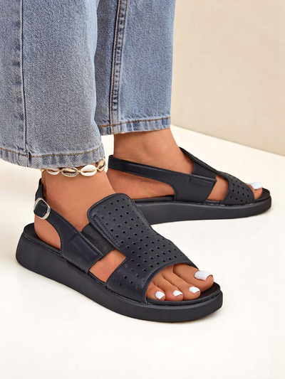 Royalfashion Sandalias de mujer con suela gruesa BreezyStep