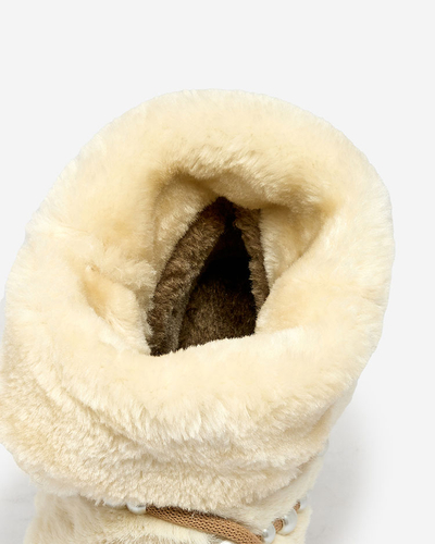 Royalfashion Ženski snežni škornji z biseri Cuvilav