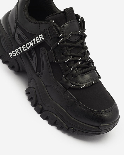 Czarne damskie buty sportowe typu sneakersy Evilpo- Obuwie
