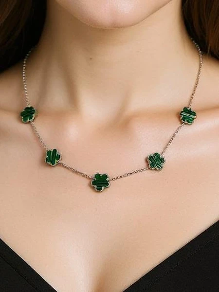 Ogrlica Aurelia Clavis z biserno matico v zlatem okvirju