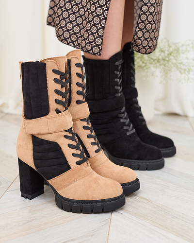 Royalfashion Svetlo rjavi izolirani ženski škornji Sehhra post