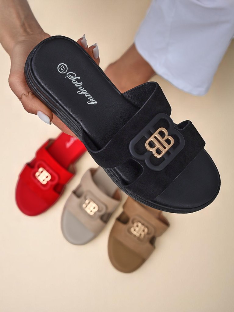 Royalfashion Ženski natikači z ravnim podplatom ChicStep