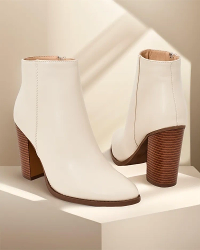 Royalfashion Damske polovične škornje na peti štikli Toemi