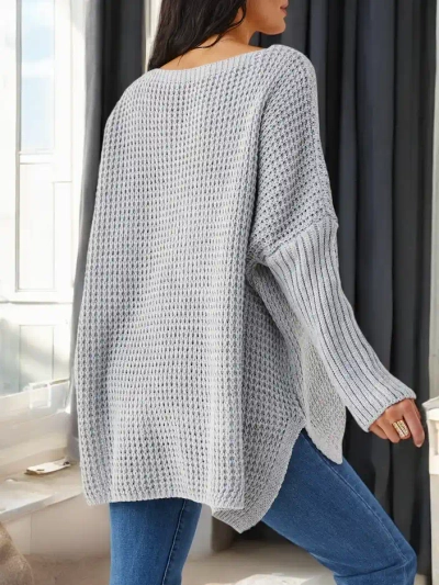 Royalfashion akrilni ženski pleteni pulover z natisi