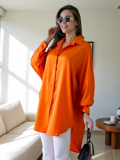 Royalfashion Dolga oversized srajca za ženske