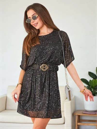 Royalfashion Ženska haljina s šljokicama
