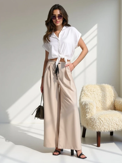 Royalfashion Široke ženske hlače