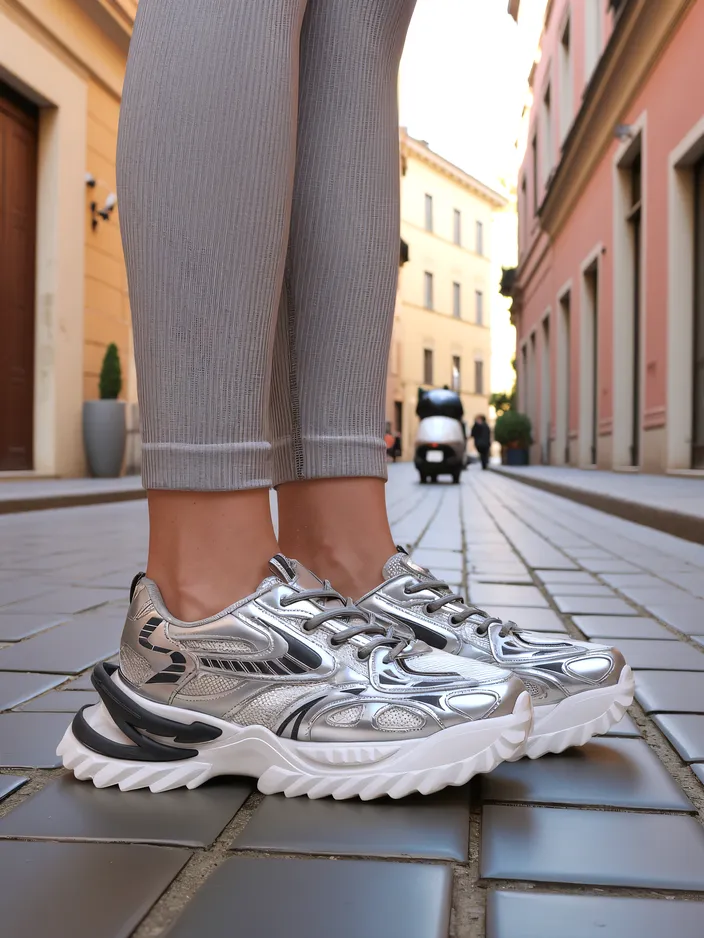 Royalfashion Ženski lakirani športni copati Leysi