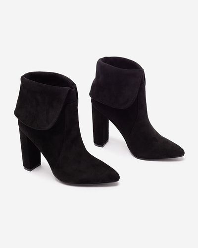 Royalfashion Črni ženski škornji Reirasa stiletto