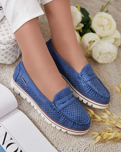 Royalfashion Azurni ženski mokasini Leteller