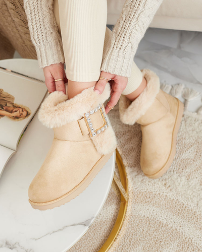 Royalfashion Ženski škornji a'la snežni škornji z ornamentom Galaes