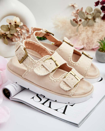 Royalfashion Ženski sandali Lunnay eko iz semiša