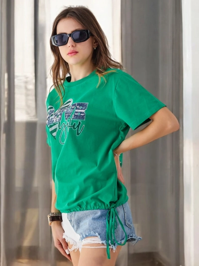 Royalfashion Ženska bombažna majica LOVE z rhinestones