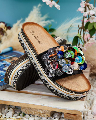 Royalfashion Ženske japonke Loassa s kamenčki