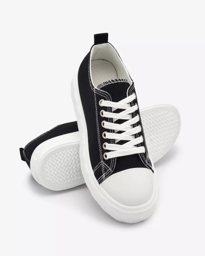 Royalfashion Czarne damskie trampki Merija