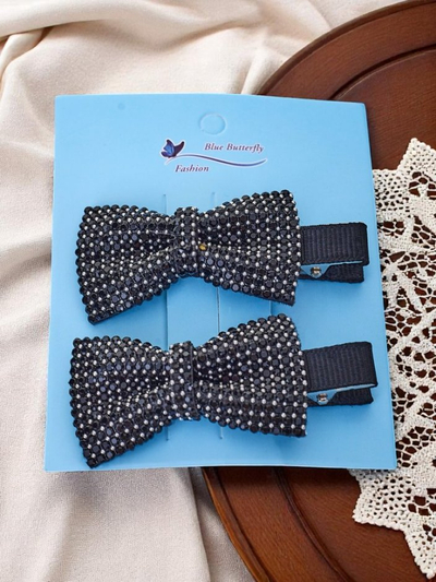 Royalfashion Komplet 2 lasnic z mašnicami in okrasnimi kamenčki Isadora