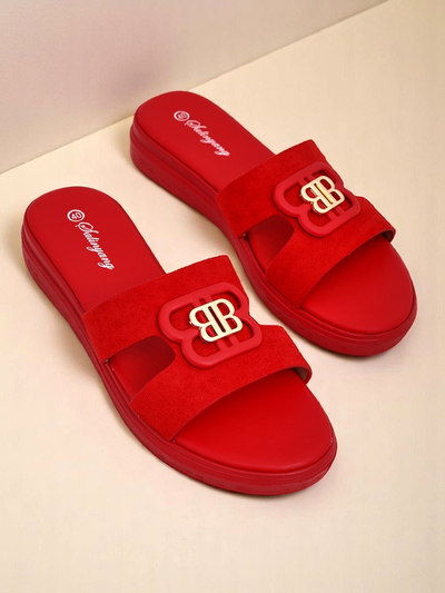 Royalfashion Ženski natikači z ravnim podplatom ChicStep