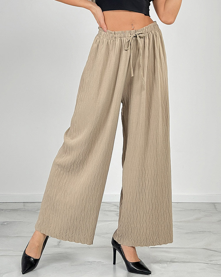 Royalfashion Ženske široke plisirane hlače