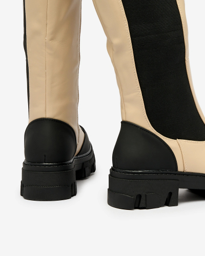 Royalfashion Bež ženski škornji Blyss