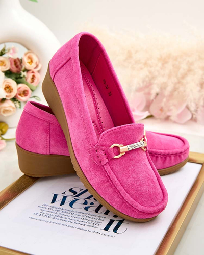 Royalfashion Ženski mokasini eko iz semiša Ewo