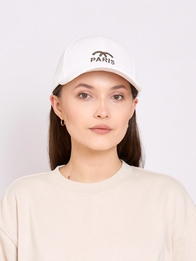 Royalfashion Ženska kapa z vizirjem in okrasjem iz rhinestones