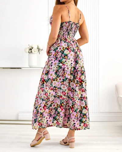 Royalfashion Bombažna ženska midi obleka