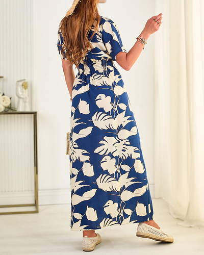 Royalfashion Ženska midi obleka s potiskom