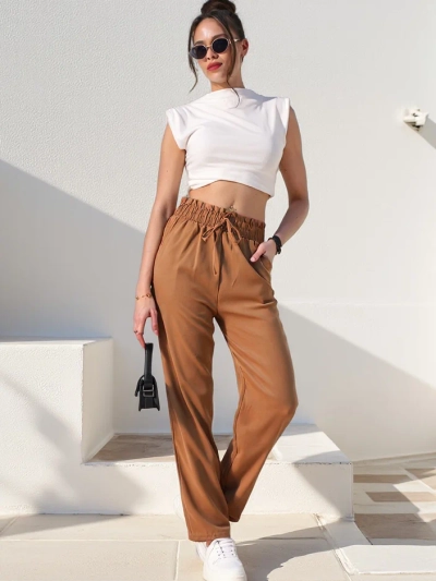 Royalfashion Preproste ženske hlače iz blaga