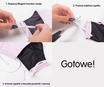 Royalfashion Mornarsko modra 3-slojna obrazna maska