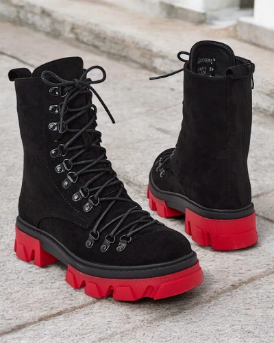 Royalfashion Ženski škornji z vezalkami Xorri