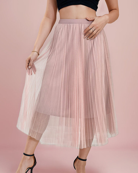 Royalfashion Žensko dvoslojno midi krilo