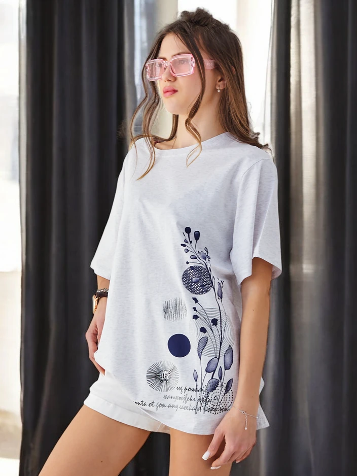 Royalfashion Ženska bombažna majica s potiskom