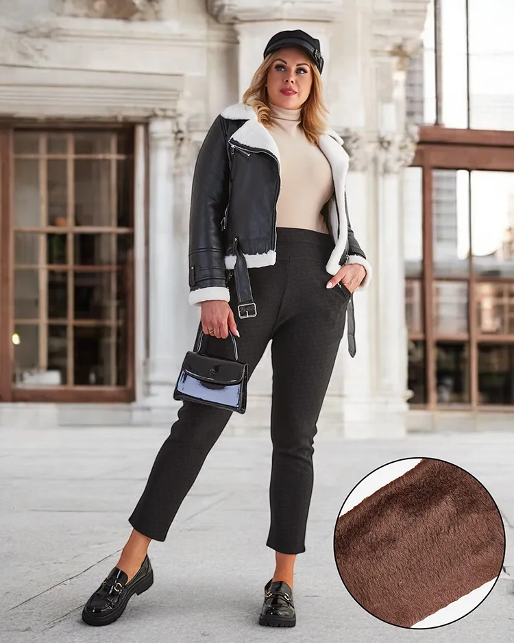 Royalfashion Segrete ženske hlače tegging PLUS SIZE