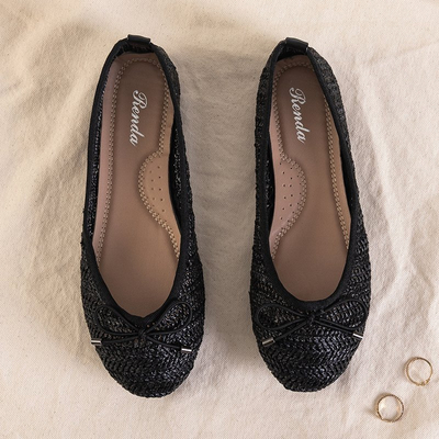 Royalfashion damskie plecione balerinki Wewo
