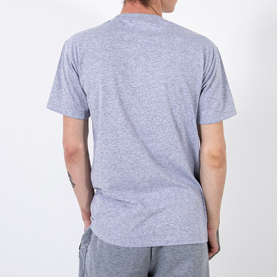Royalfashion Szary bawełniany męski t-shirt z printem