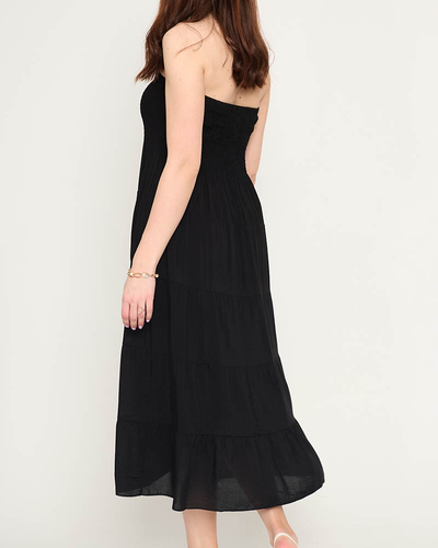 Royalfashion Czarna sukienka midi PLUS SIZE