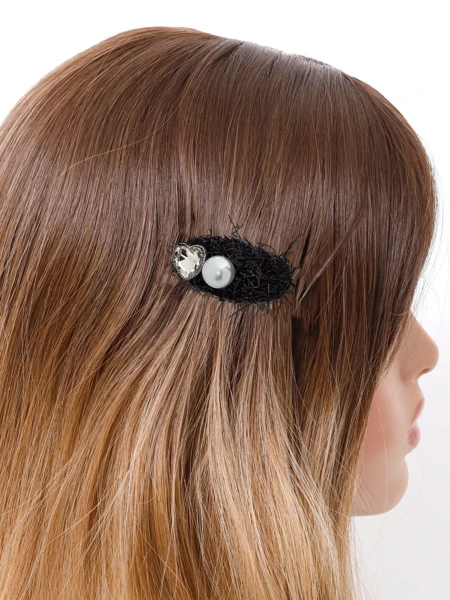 Royalfashion Aurelia Nero sponka za lase s biserom