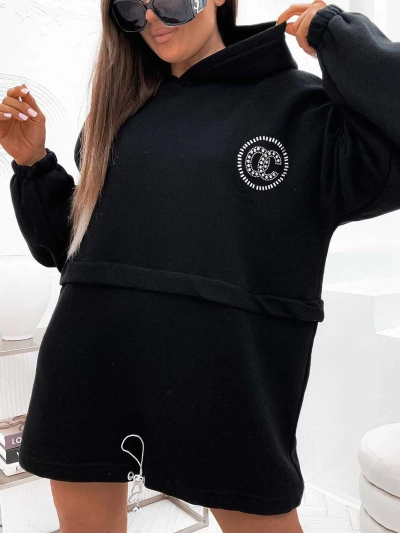 Royalfashion Ženska mini haljina od pamuka u stilu dukseva