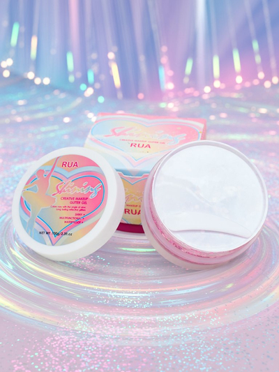 Bleščeči gel za okrasitev obraza v roza barvi