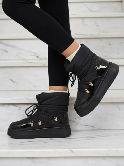 Royalfashion Ženski snežni škornji v črni barvi Dabenda