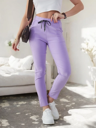 Royalfashion Ženske bombažne hlače slim fit