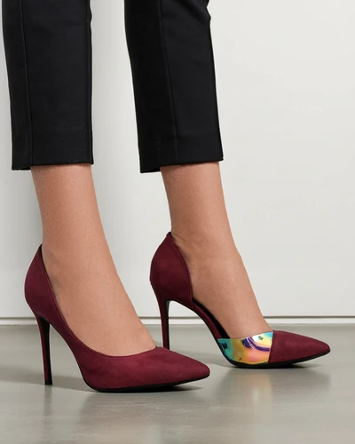 Royalfashion ženske čevlje s peto z mašnjo in holografskim vložkom Dremtru