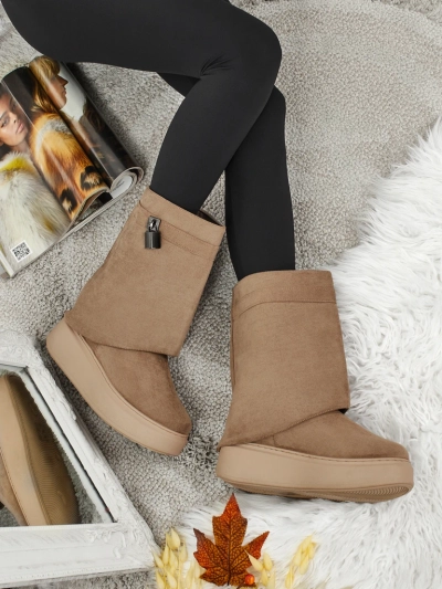 Kratki ženski čevlji za sneg a'la z zgornjim delom, ki ga je mogoče pritrditi, Elizze