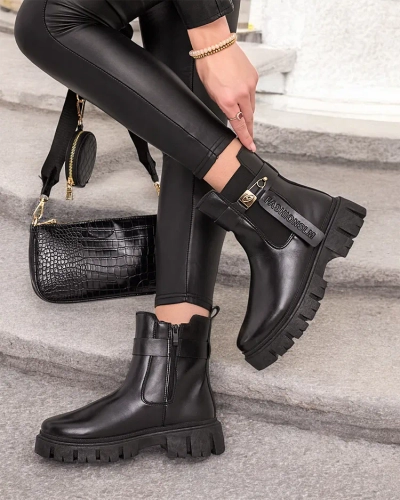 Royalfashion Ženski škornji iz eko usnja Dobinas